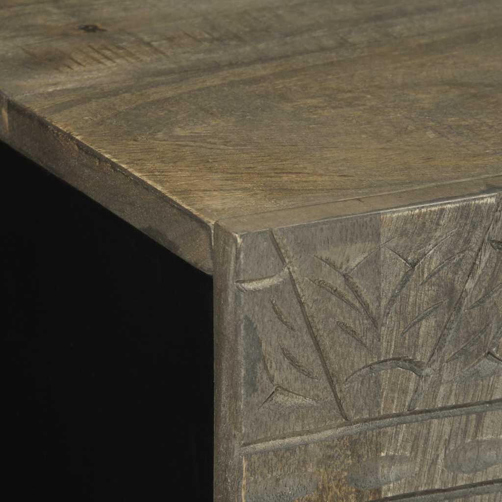 Buffets 3 pcs gris clair 60x33,5x75 cm bois de manguier massif - XIOS