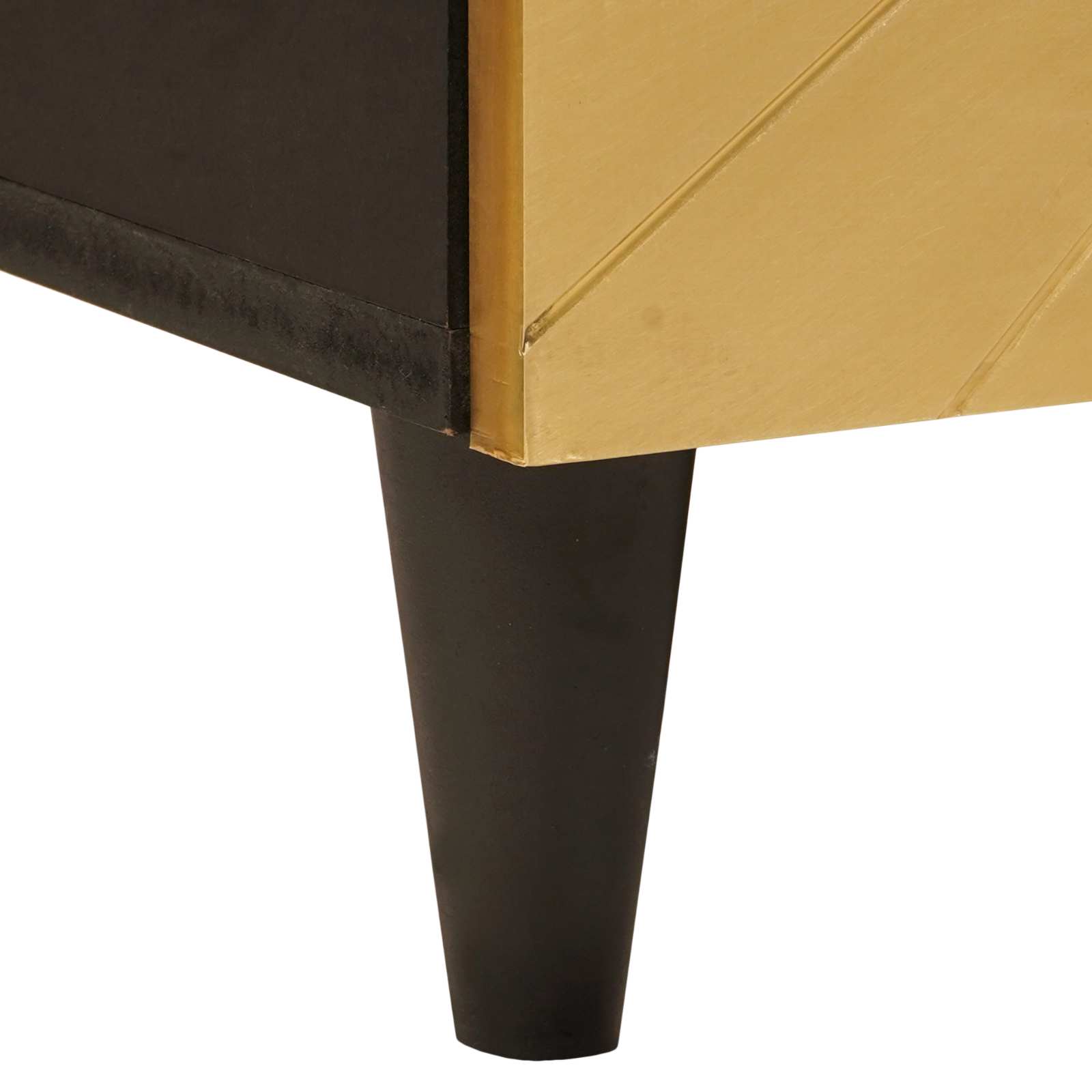 Ensemble d'armoire de salle de bain 2 pc Noir et laiton