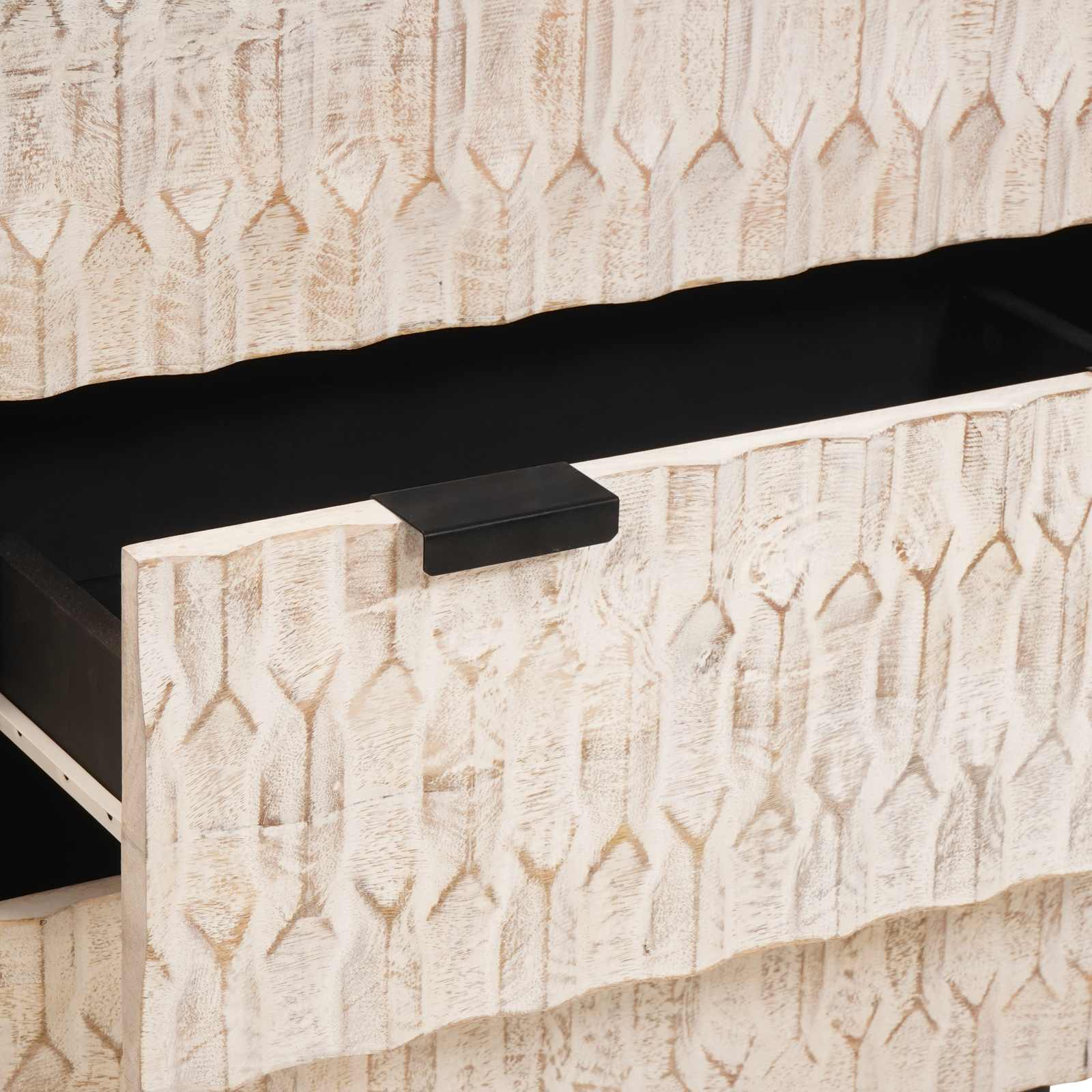 Buffet Finition Lavage Blanc Bois de mangue massif - XIOS