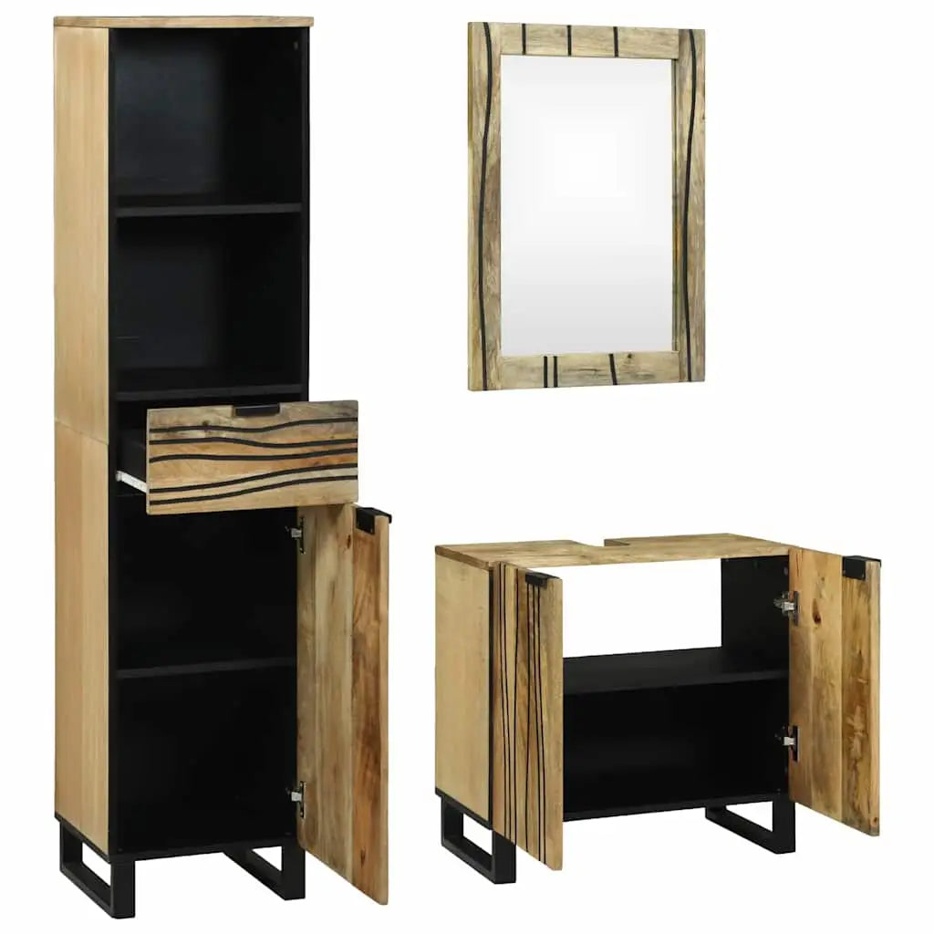 Ensemble de mobilier de salle de bain 3 pc Naturel - XIOS