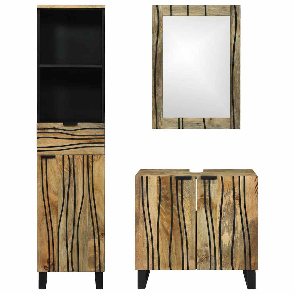 Ensemble de mobilier de salle de bain 3 pc Naturel