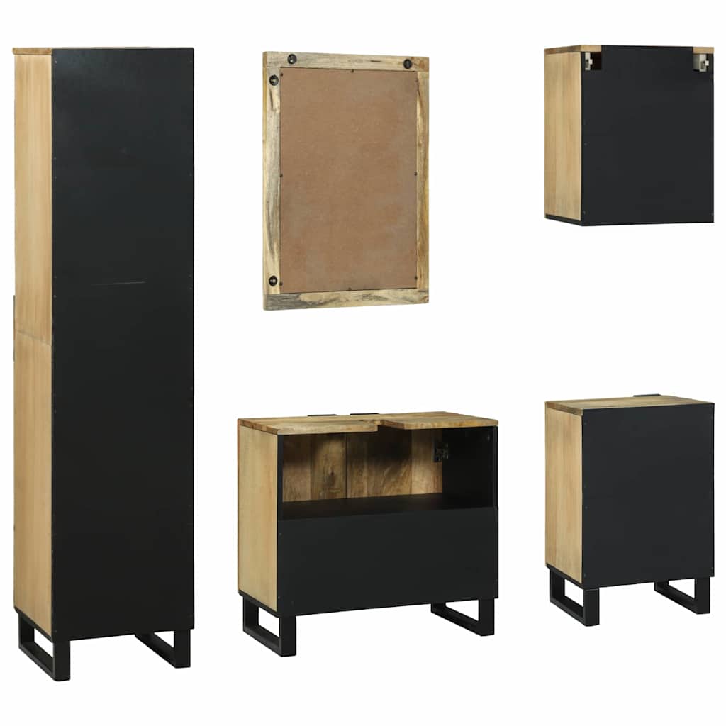 Ensemble de mobilier de salle de bain 5 pc Marron
