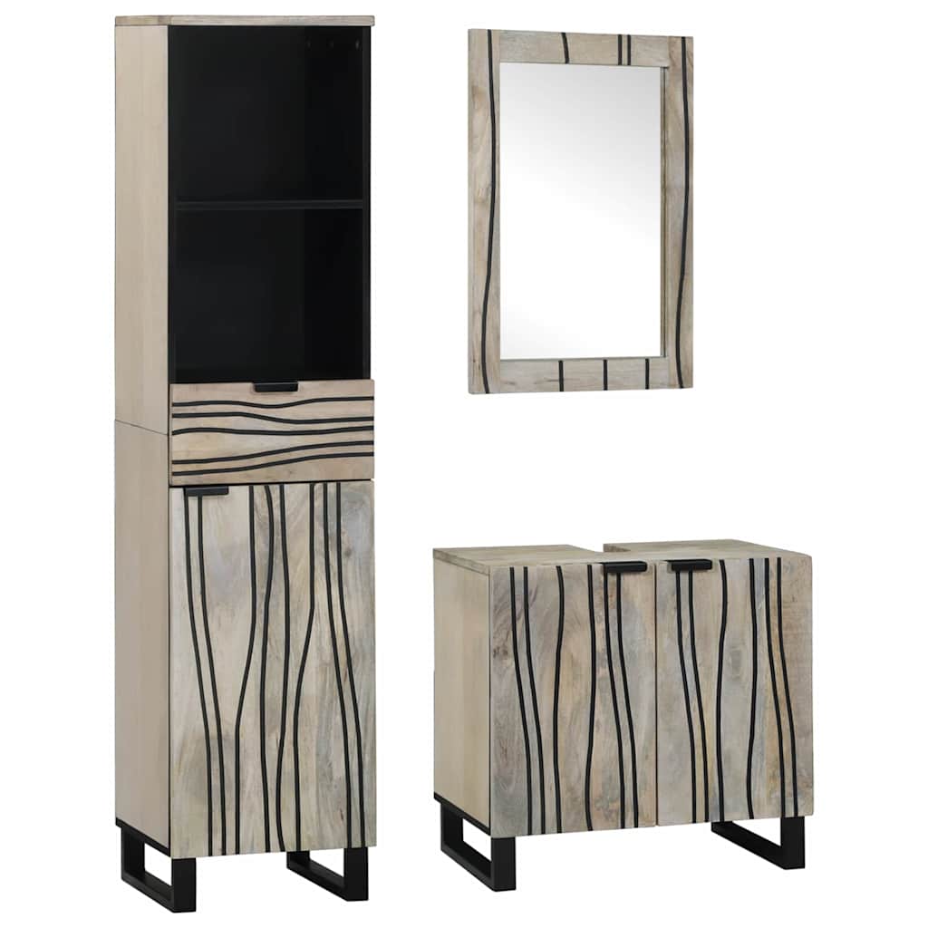 Ensemble de mobilier de salle de bain 3 pc Blanc