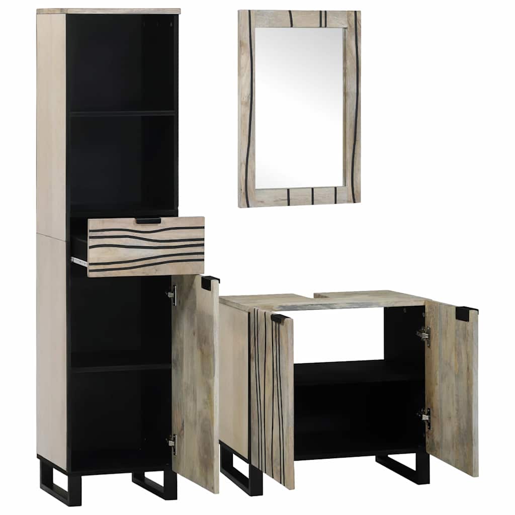 Ensemble de mobilier de salle de bain 3 pc Blanc