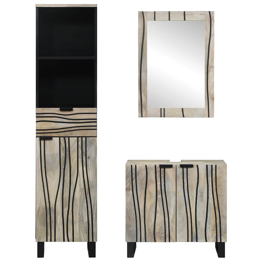 Ensemble de mobilier de salle de bain 3 pc Blanc