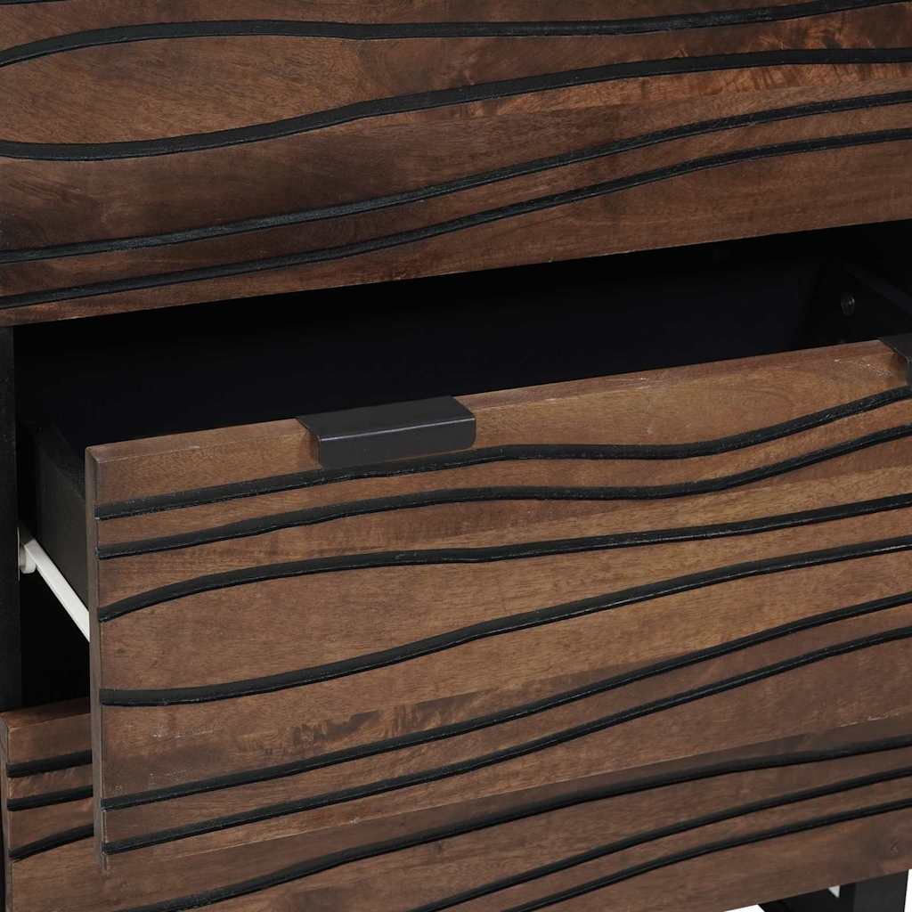 Buffets 2 pcs Marron 60 x 33.5 x 75 cm bois de manguier massif - XIOS