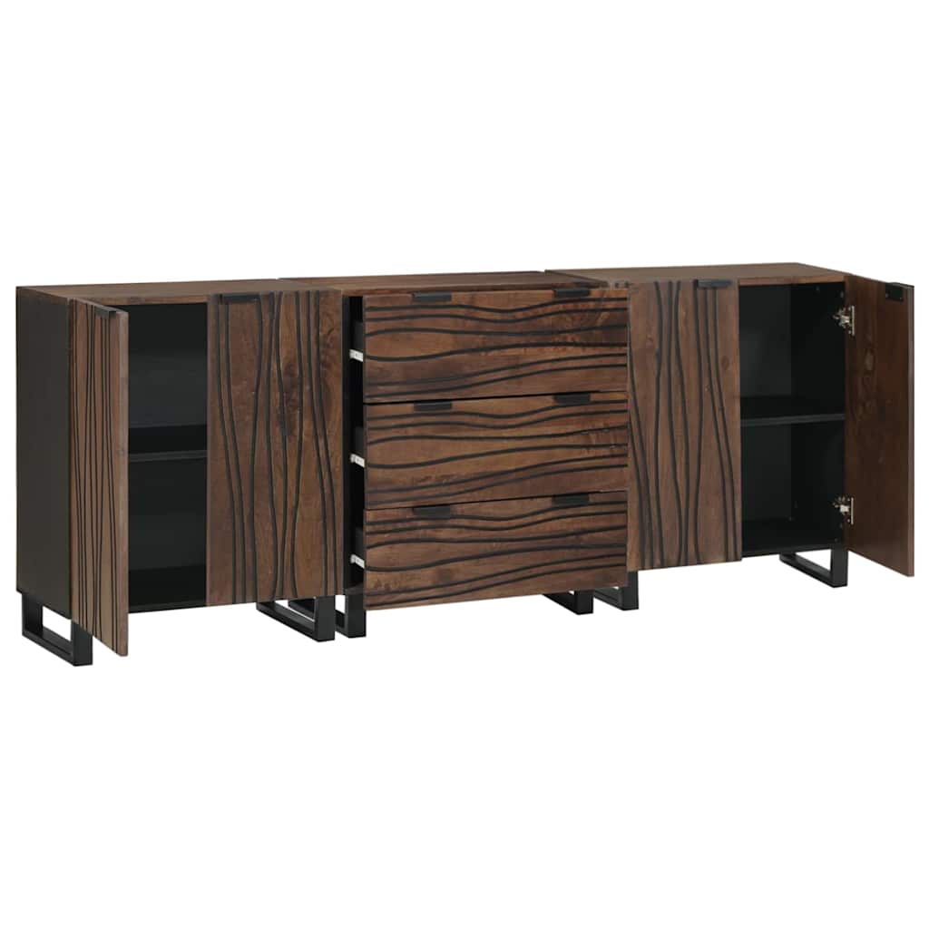 Ensemble de buffet 3 pc Marron 180 x 33 x 75 cm