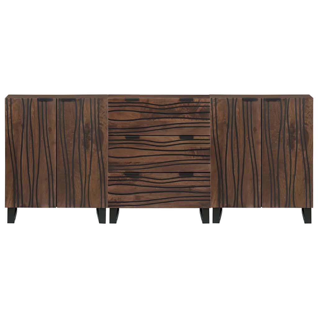 Ensemble de buffet 3 pc Marron 180 x 33 x 75 cm