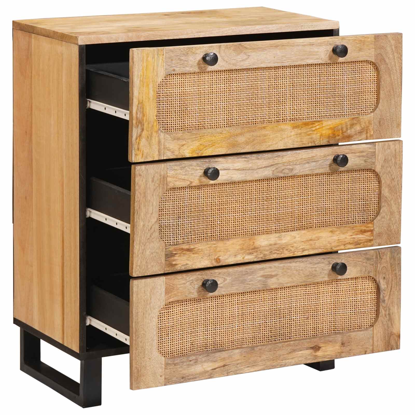 Buffet 2 pcs Marron 60 x 33 x 75 cm Bois de mangue massif - XIOS