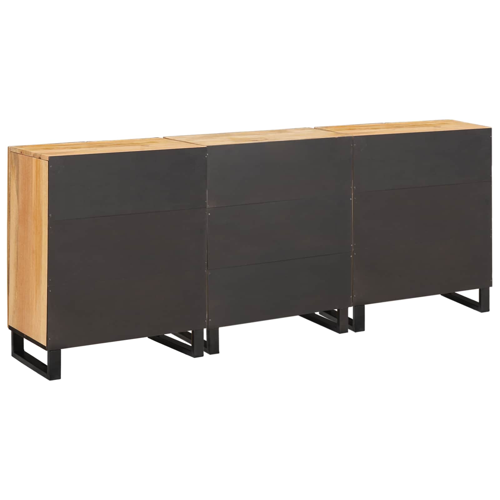 Buffet 3 pcs Marron 180 x 33 x 75 cm Bois de mangue massif - XIOS
