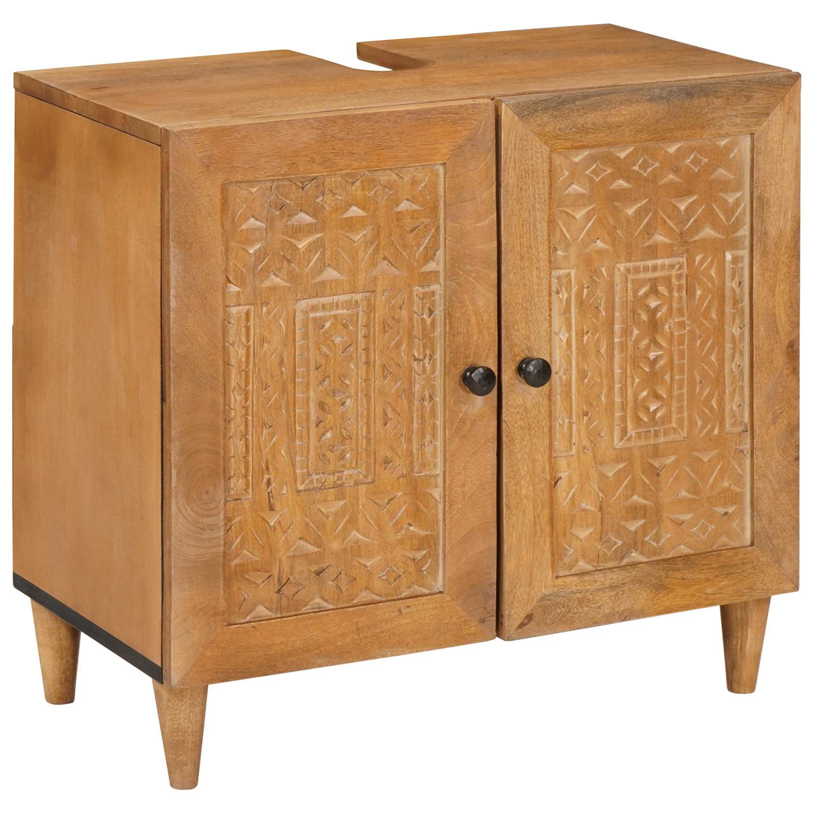 Ensemble de mobilier de salle de bain 3 pièces Marron