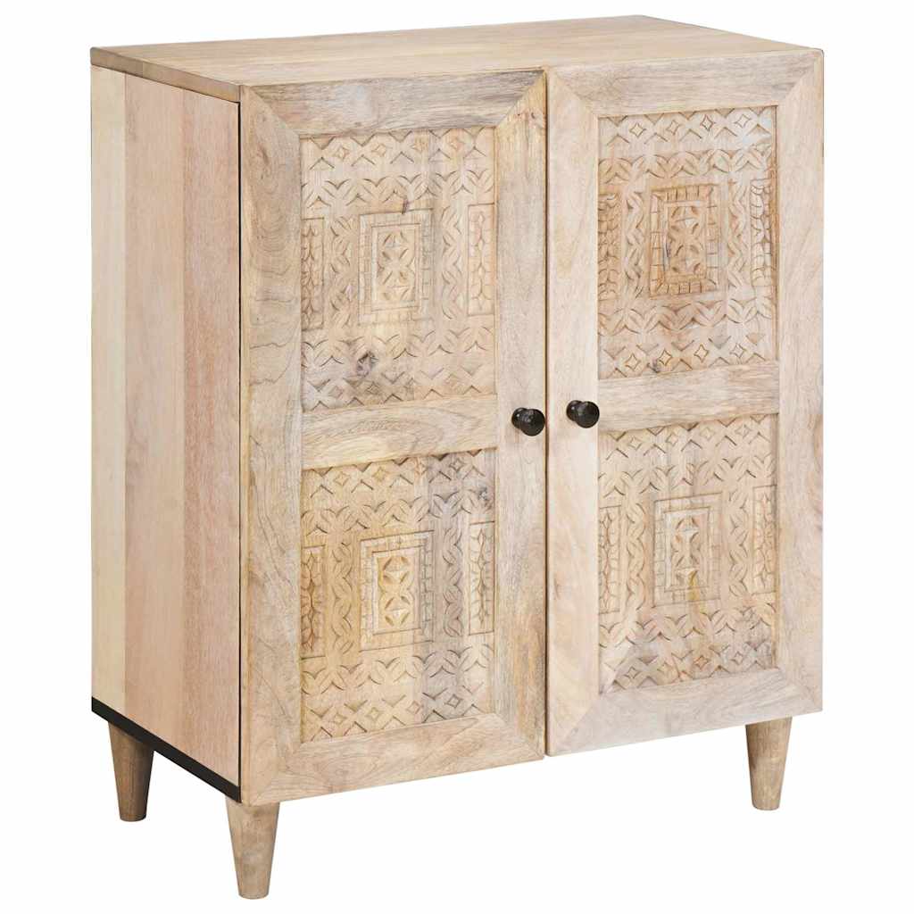 Buffet 3 pc 180 x 33,5 x 75 cm bois de manguier massif Blanc