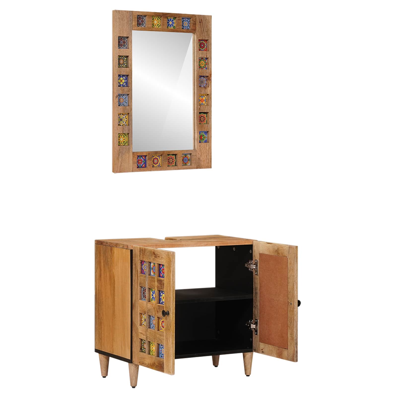 Ensemble de mobilier de salle de bain 2 pièces Naturel