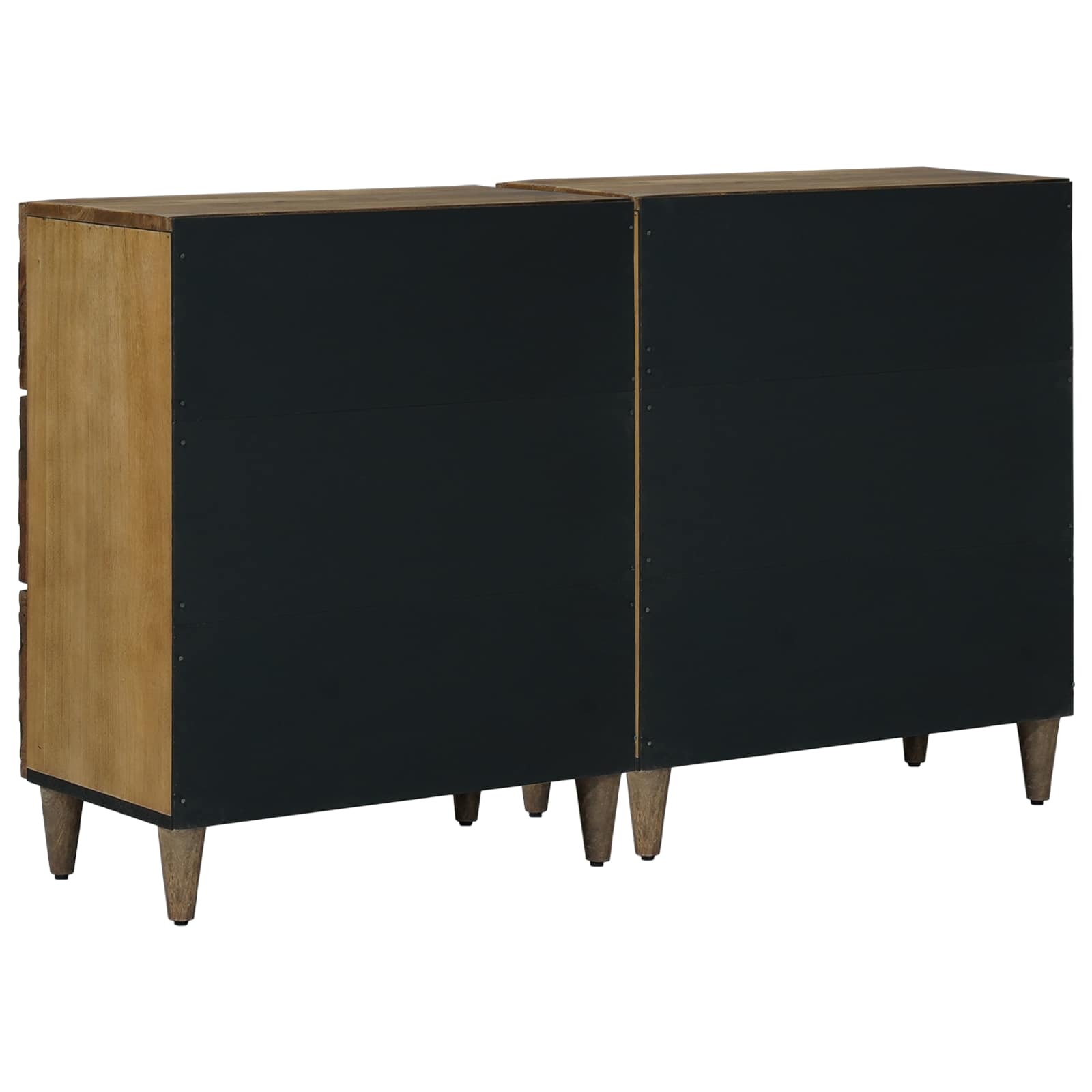 Buffet 2 pcs Marron 60 x 33,5 x 75 cm Bois de mangue massif - XIOS