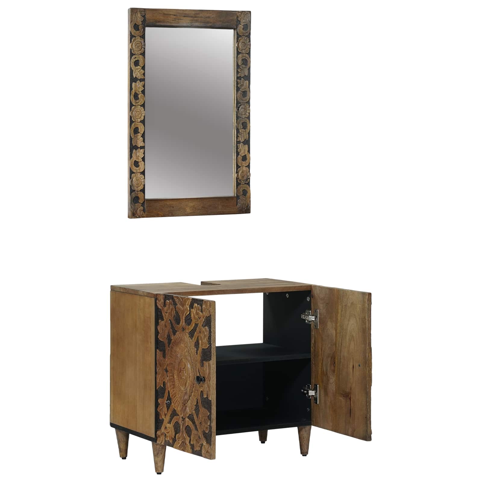 Ensemble de mobilier de salle de bain 2 pc Marron