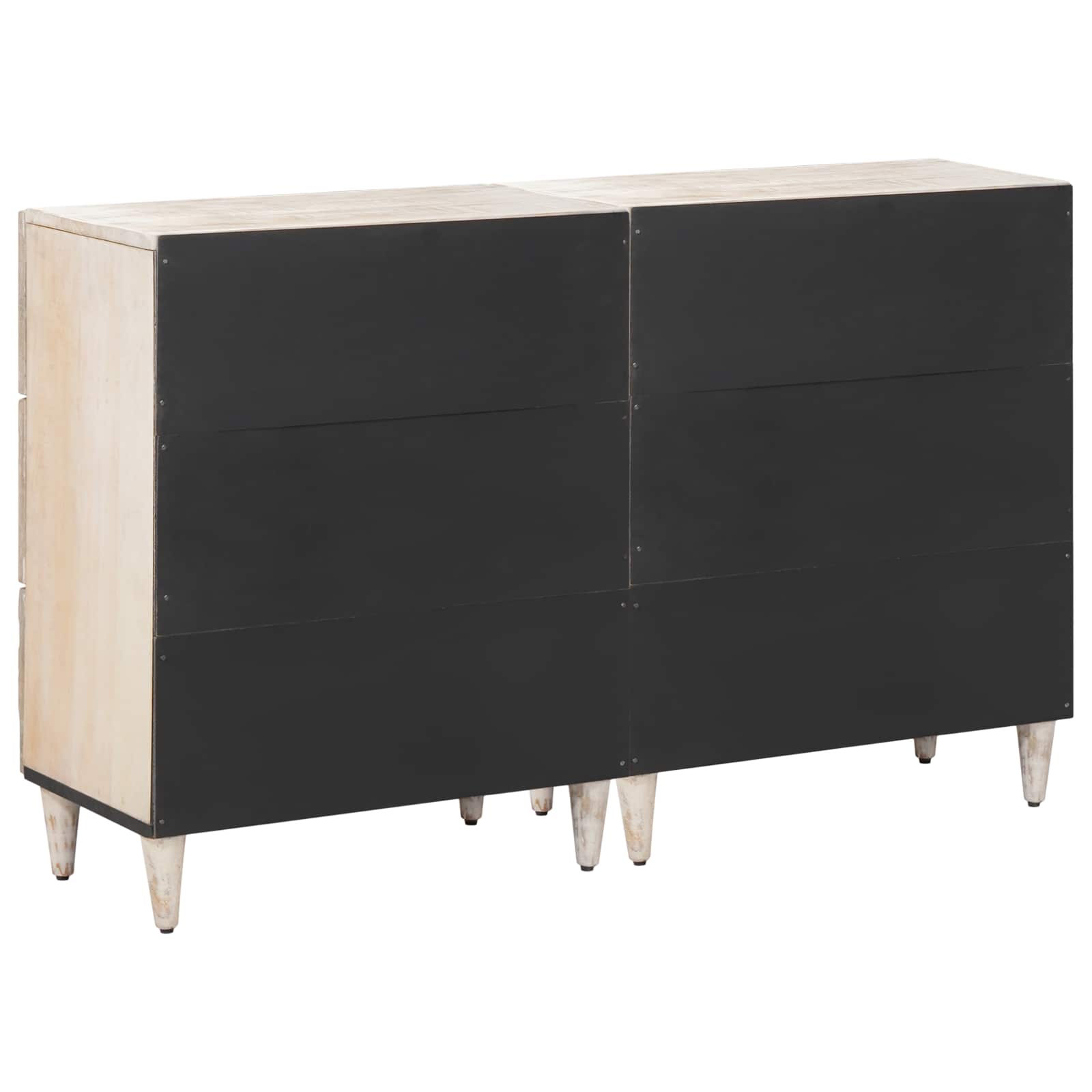 Buffet 2 pcs Blanc 60 x 33,5 x 75 cm Bois de mangue massif - XIOS