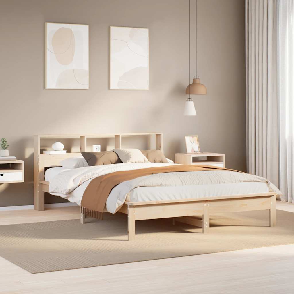 Cadre de lit sans matelas 140x190 cm bois de pin massif - XIOS