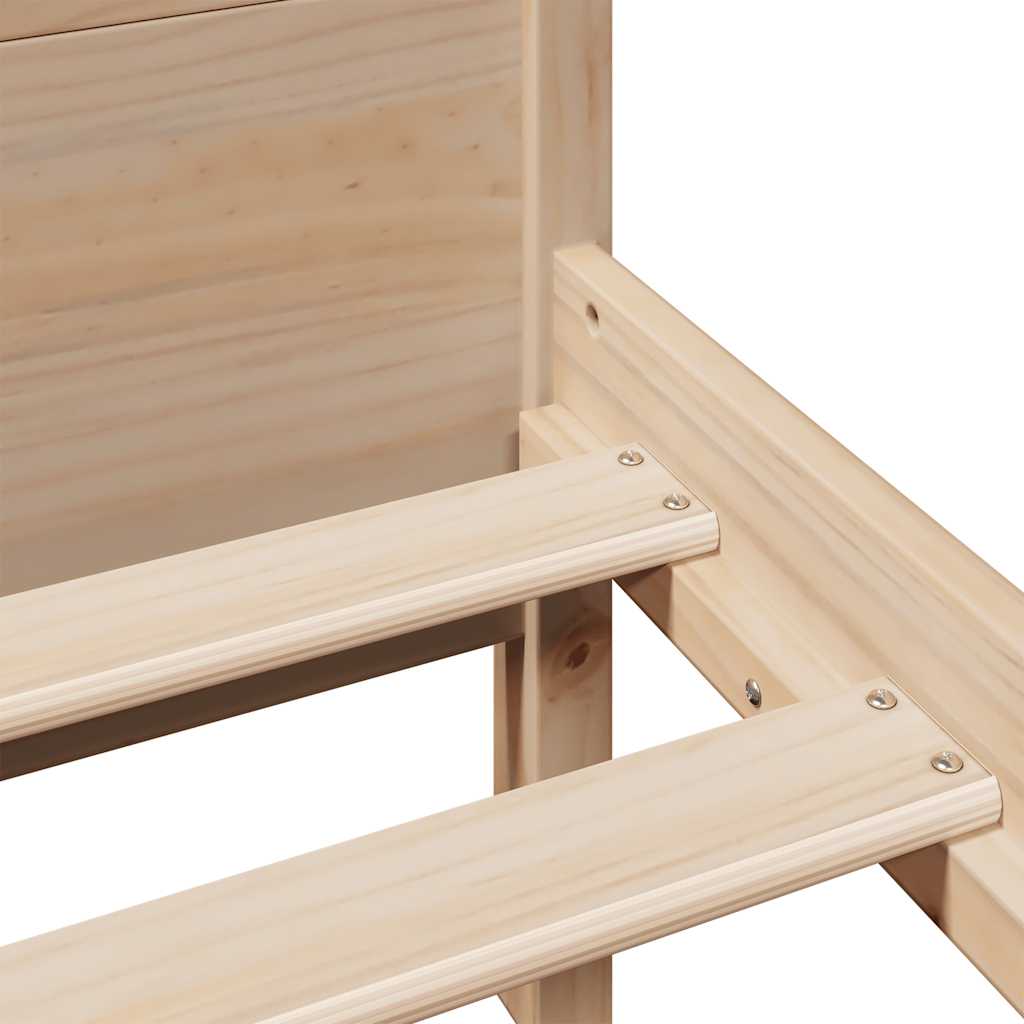 Cadre de lit sans matelas 135x190 cm bois de pin massif - XIOS