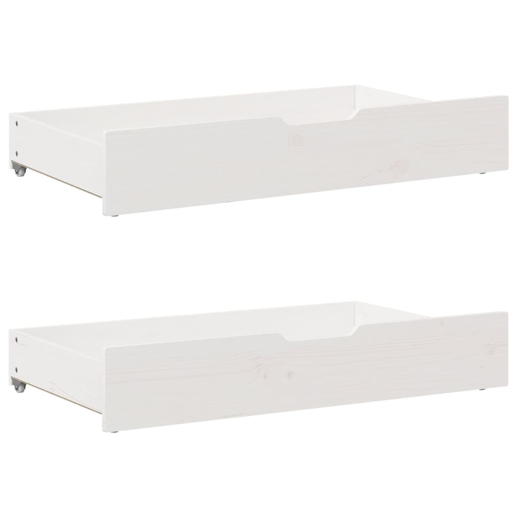 Lit bibliothèque sans matelas blanc 140x200 cm bois pin massif - XIOS