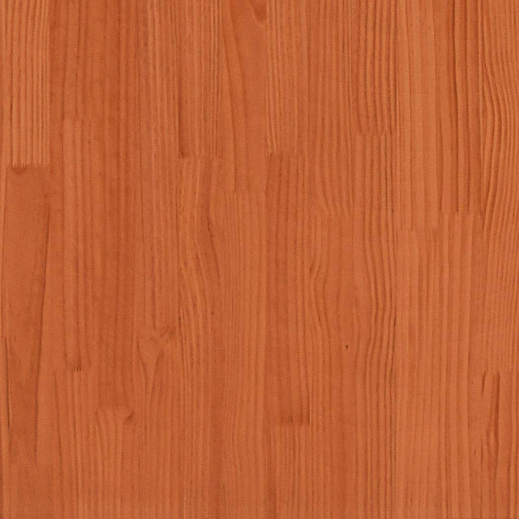 Cadre de lit sans matelas cire marron 200x200cm bois pin massif - XIOS