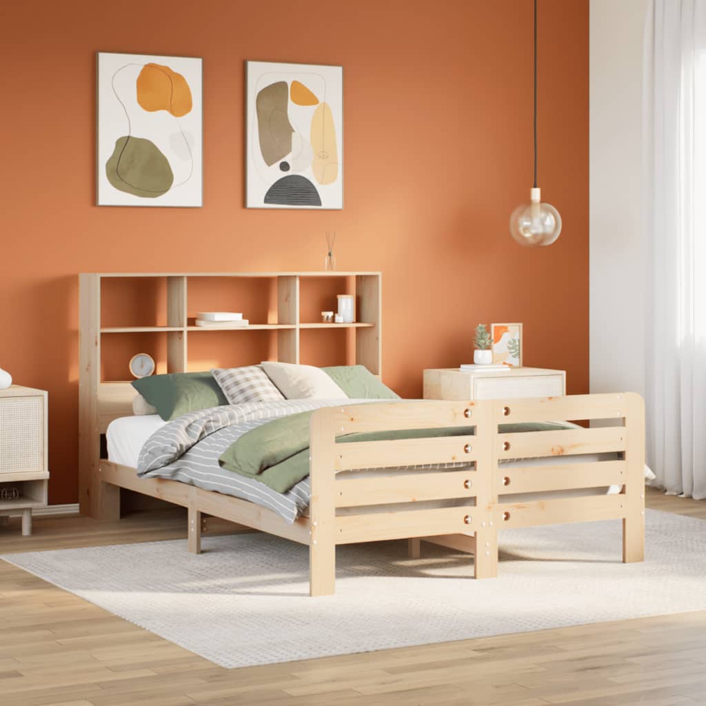 Cadre de lit sans matelas 160x200 cm bois massif de pin - XIOS