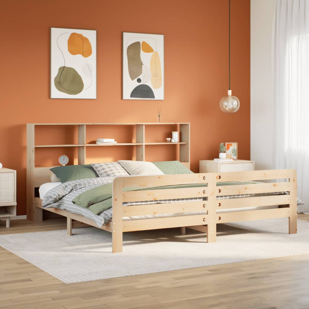 Cadre de lit sans matelas 180x200 cm bois massif de pin - XIOS