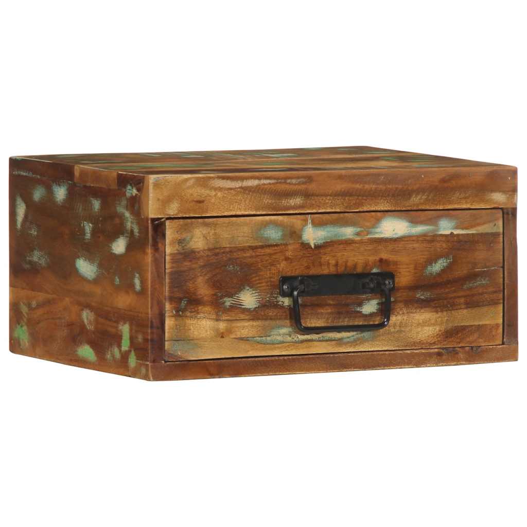 Table de chevet murale bois massif de récupération - XIOS