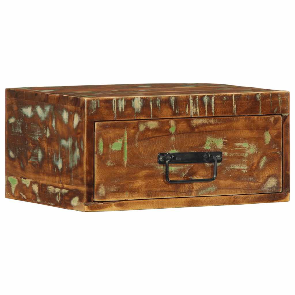 Tables de chevet murales 2 pcs bois massif de récupération - XIOS