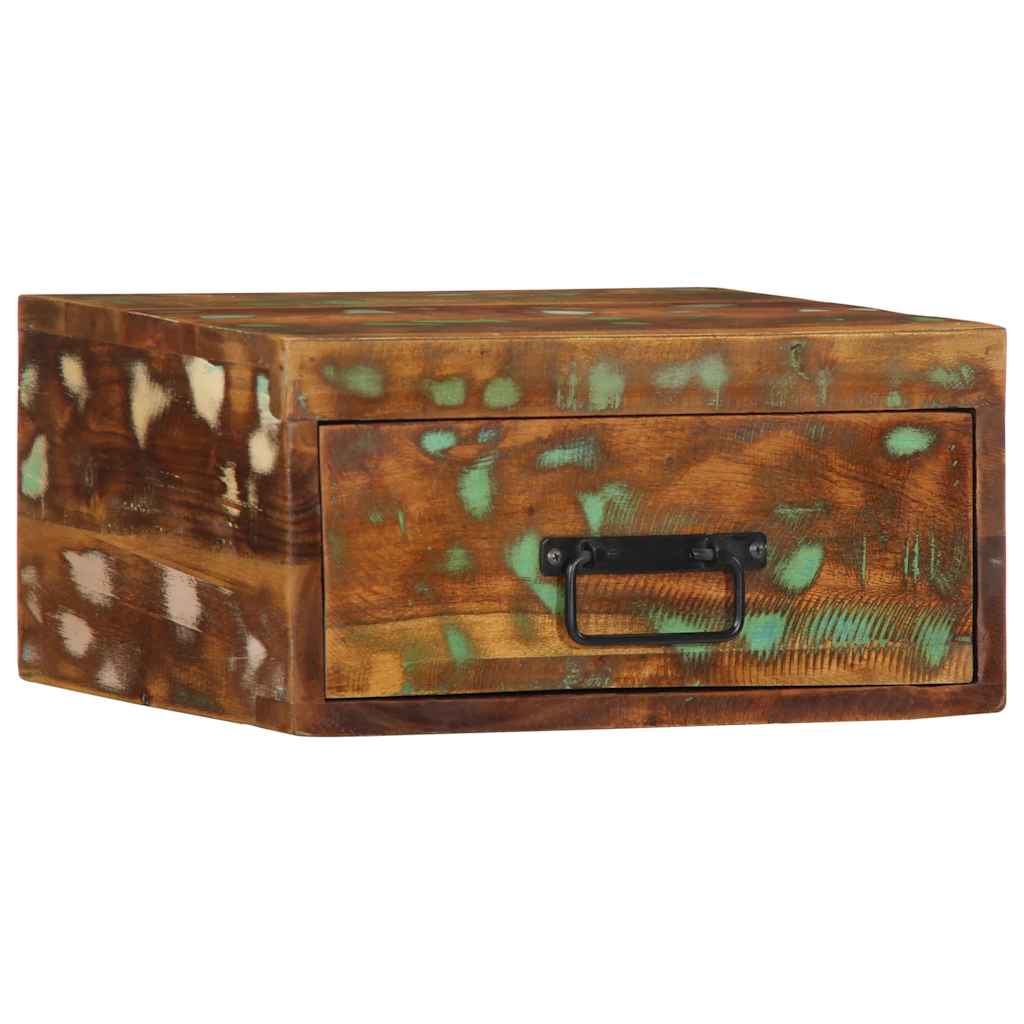 Tables de chevet murales 2 pcs bois massif de récupération - XIOS