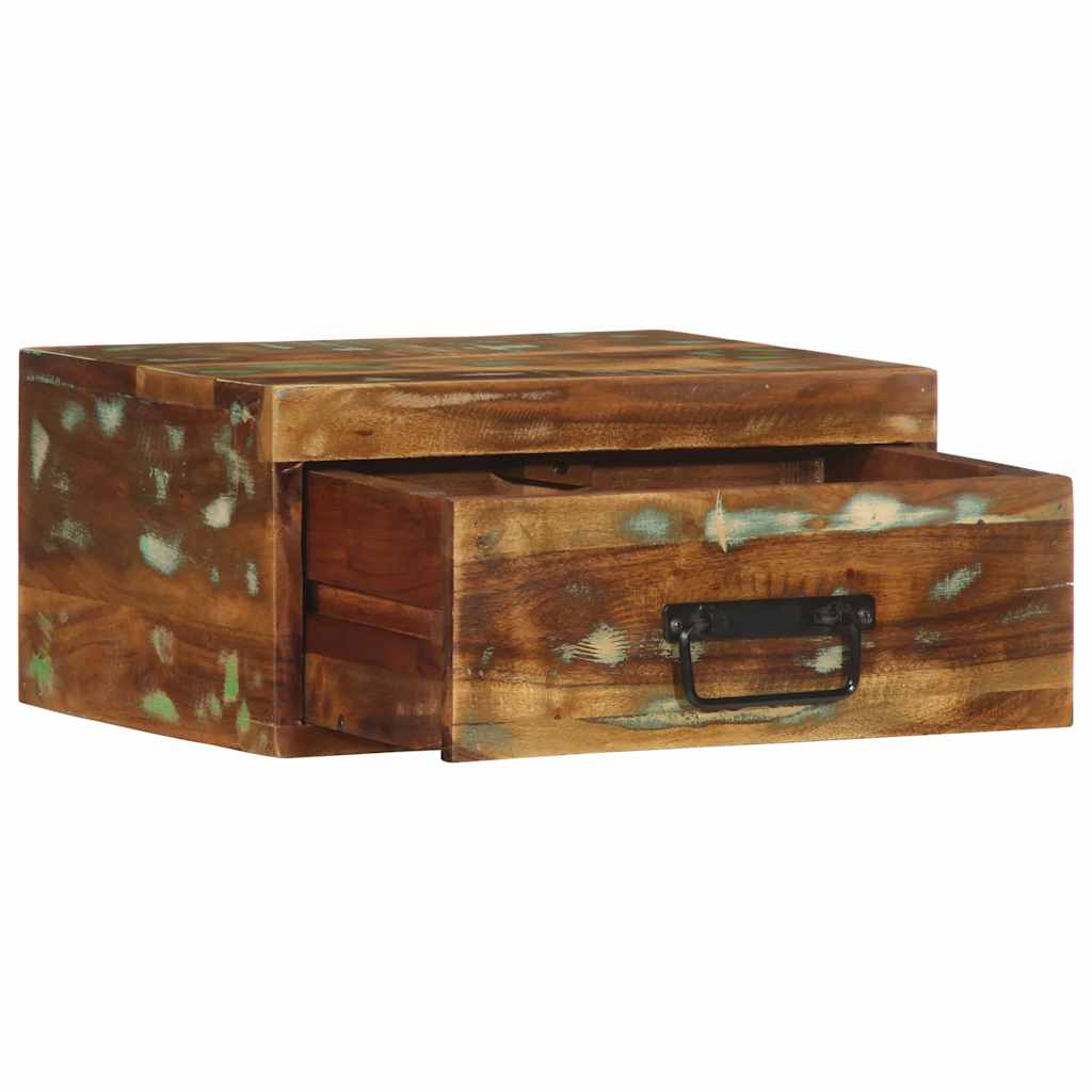 Tables de chevet murales 2 pcs bois massif de récupération - XIOS