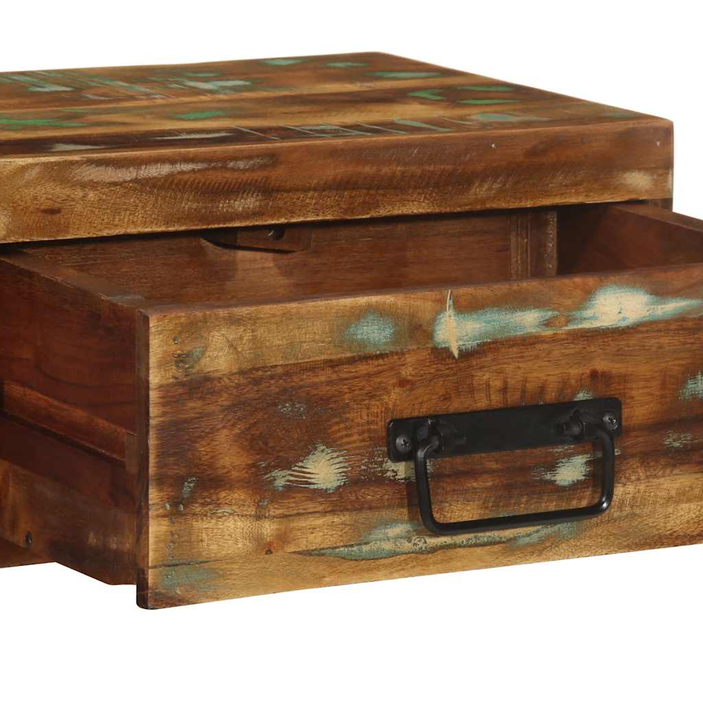 Tables de chevet murales 2 pcs bois massif de récupération - XIOS