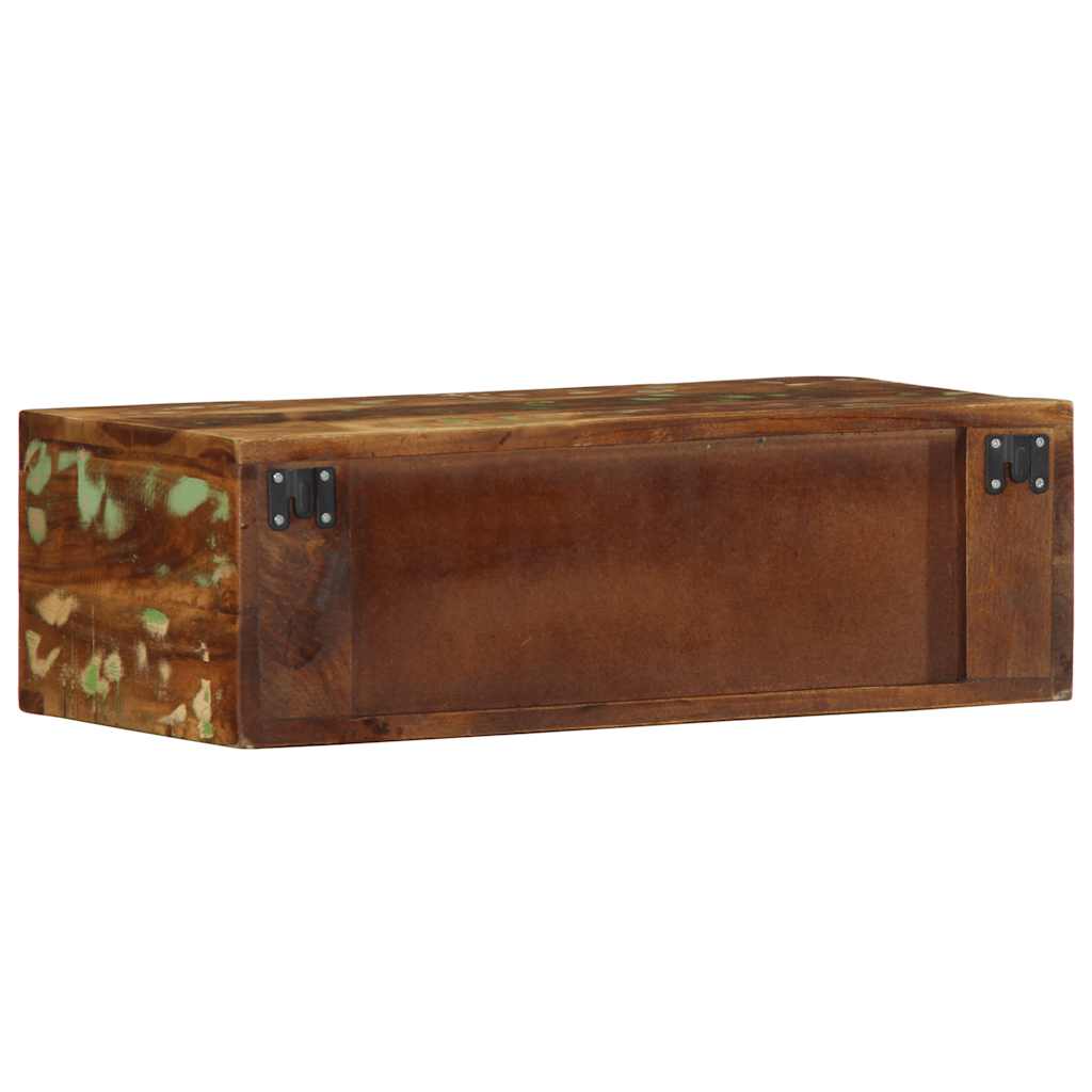 Meuble TV mural 60x30x19 cm bois massif de récupération - XIOS