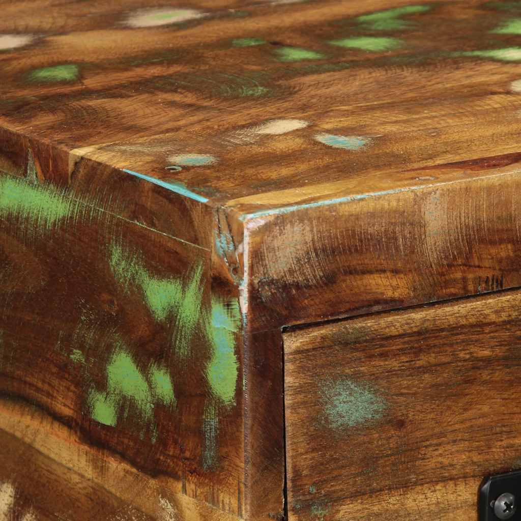 Meuble TV mural 60x30x19 cm bois massif de récupération - XIOS