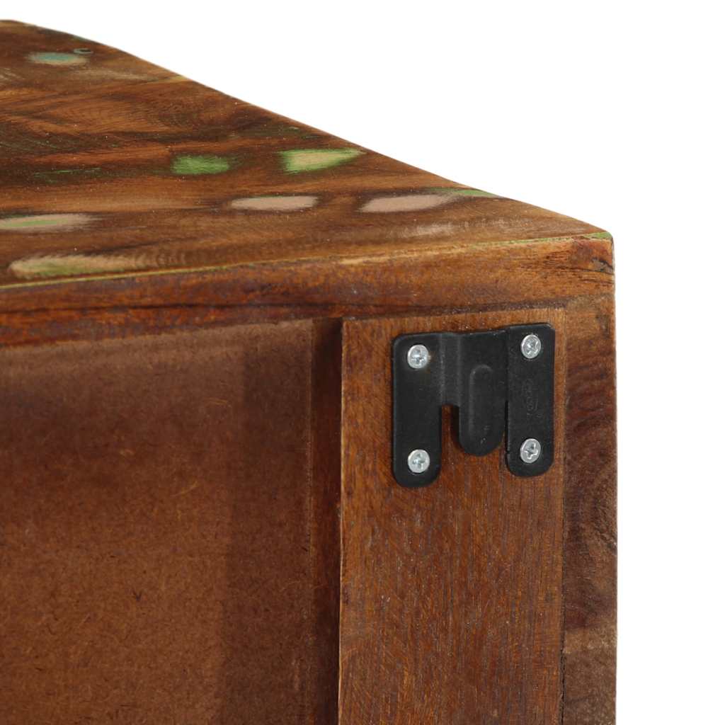 Meuble TV mural 60x30x19 cm bois massif de récupération - XIOS