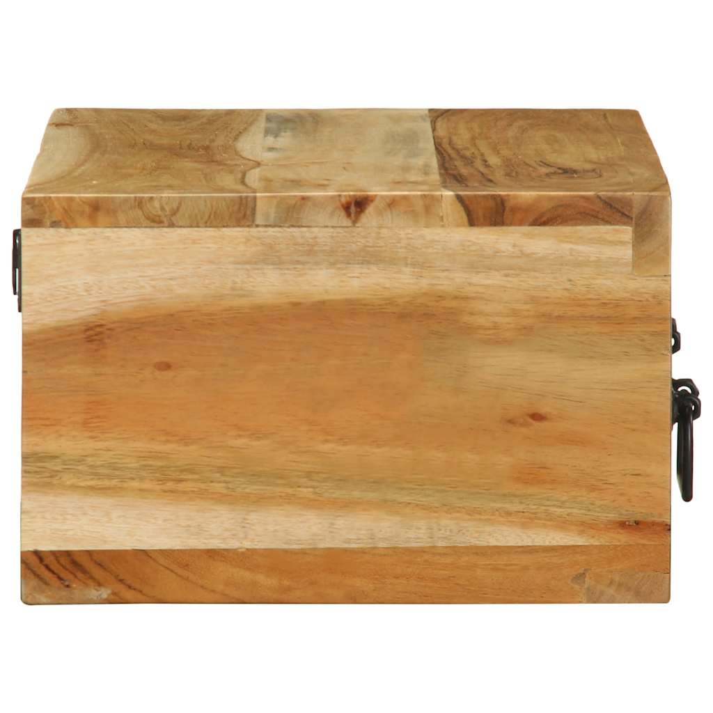 Meuble TV mural 60x30x19 cm bois massif d'acacia - XIOS