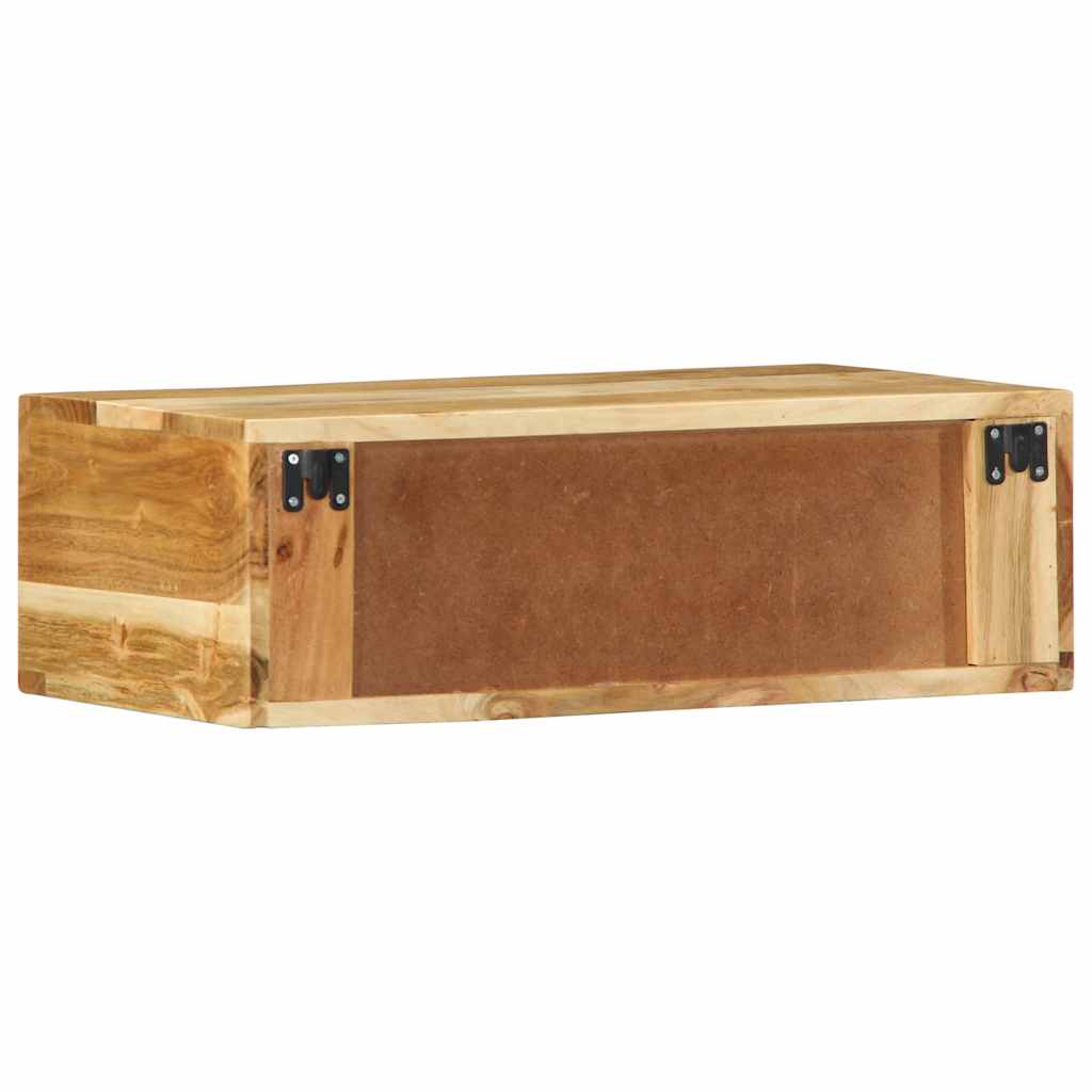 Meuble TV mural 60x30x19 cm bois massif d'acacia - XIOS