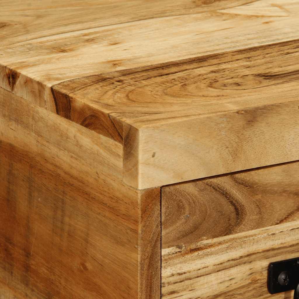 Meuble TV mural 60x30x19 cm bois massif d'acacia - XIOS