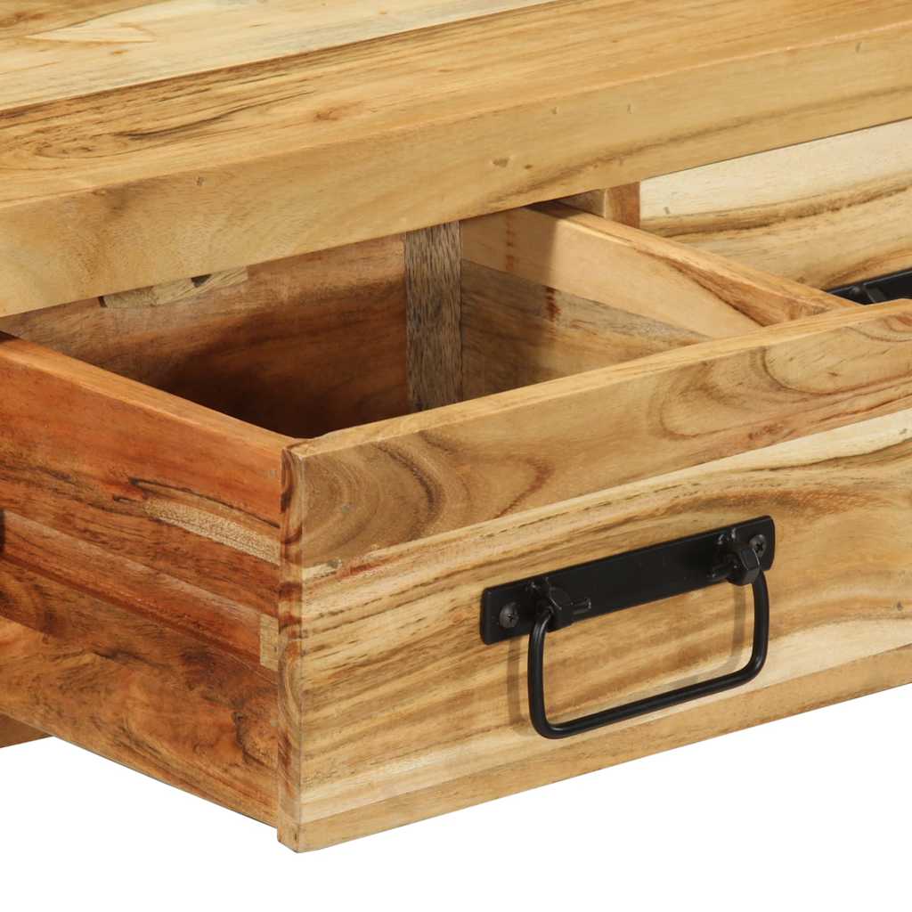 Meuble TV mural 60x30x19 cm bois massif d'acacia - XIOS