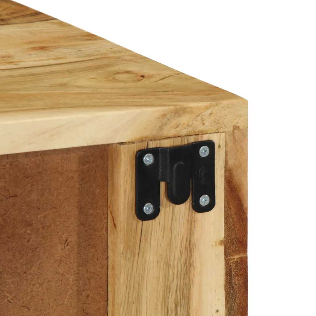 Meuble TV mural 60x30x19 cm bois massif d'acacia - XIOS