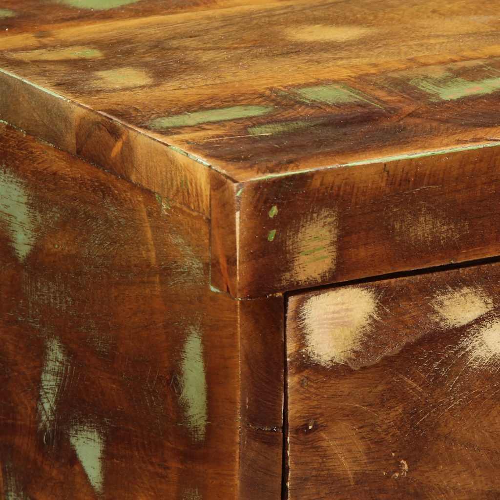 Meuble TV mural 80x30x19 cm bois massif de récupération - XIOS