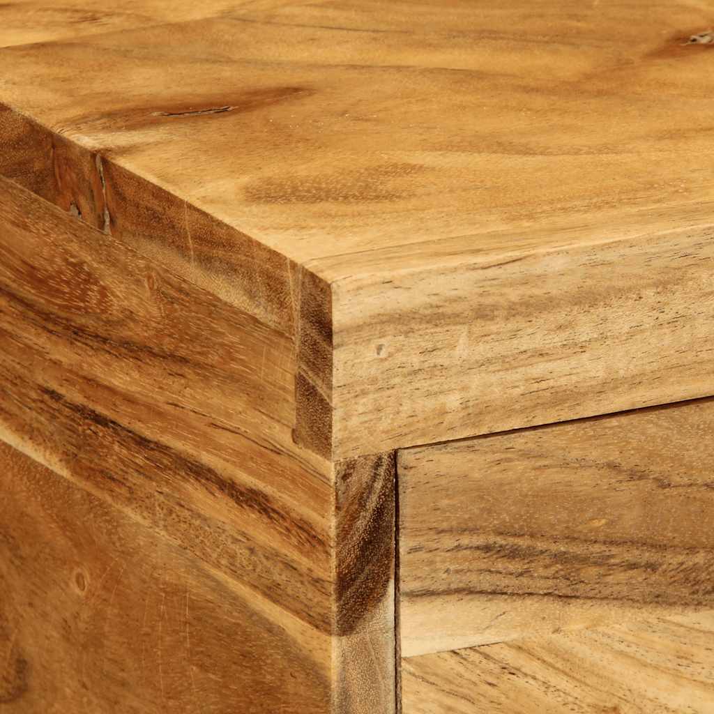 Meuble TV mural 80x30x19 cm bois massif d'acacia - XIOS