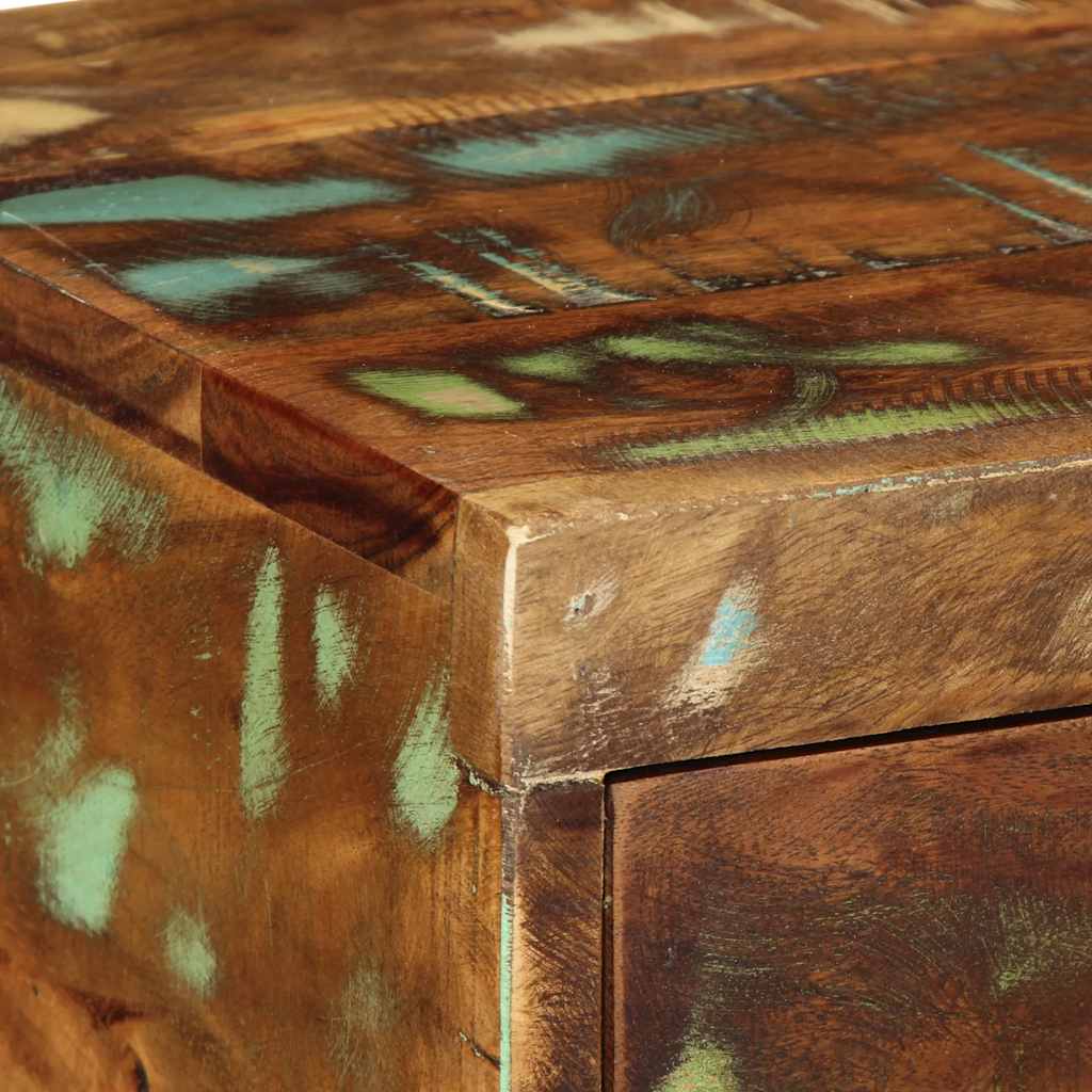 Meuble TV mural 100x30x19 cm bois massif de récupération - XIOS