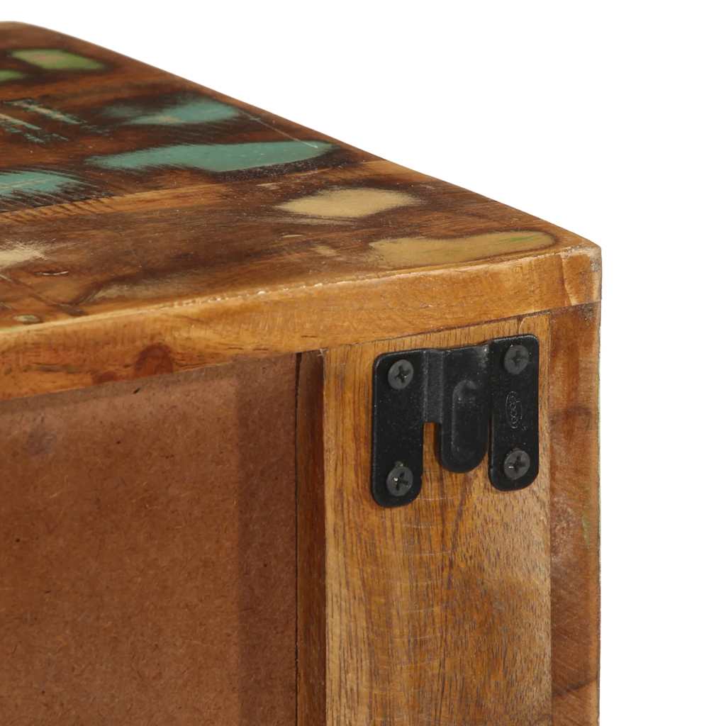 Meuble TV mural 100x30x19 cm bois massif de récupération - XIOS