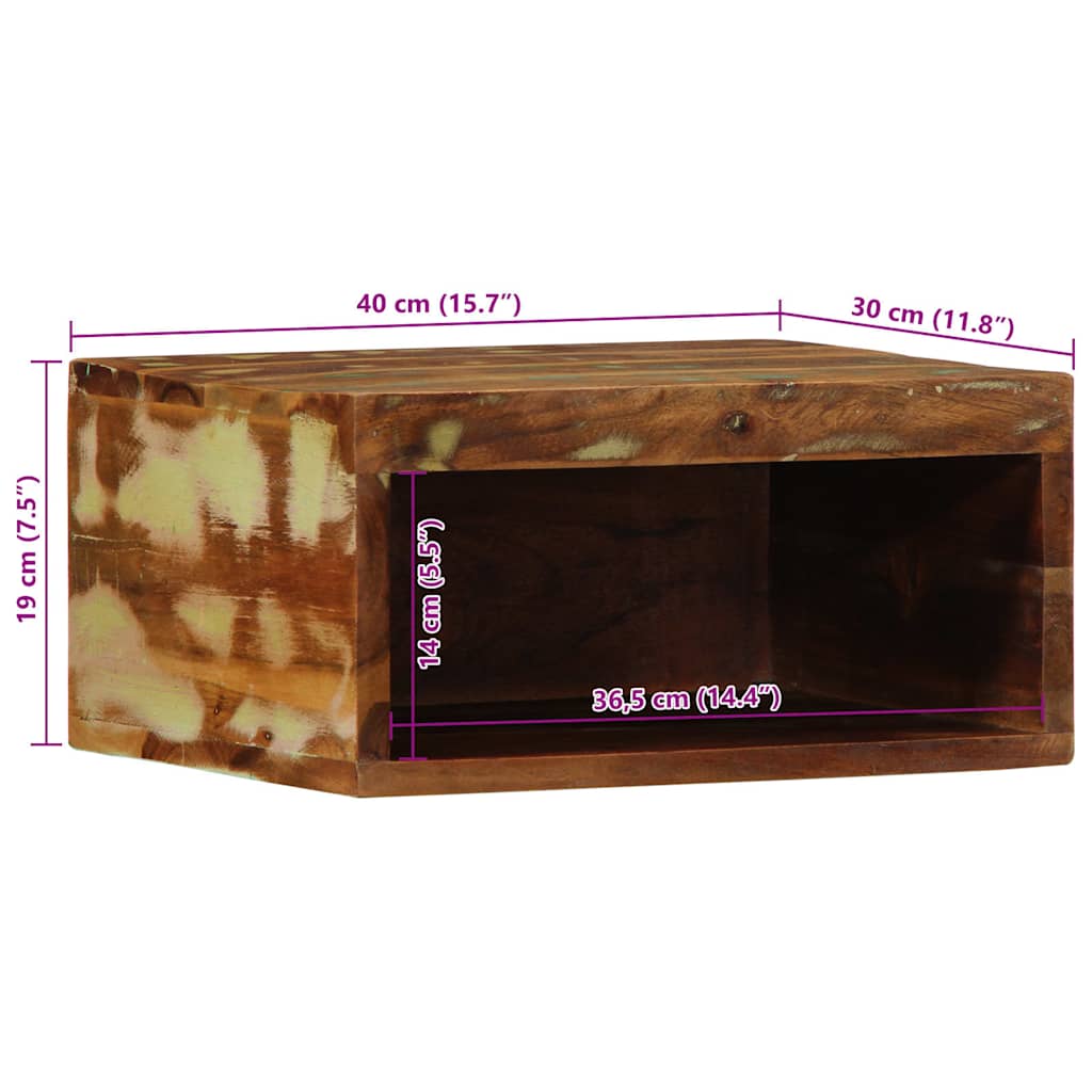 Meubles TV muraux 2 pcs bois massif de récupération - XIOS