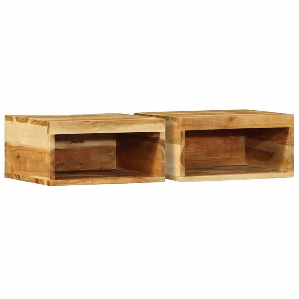 Meubles TV muraux 2 pcs bois massif d'acacia - XIOS