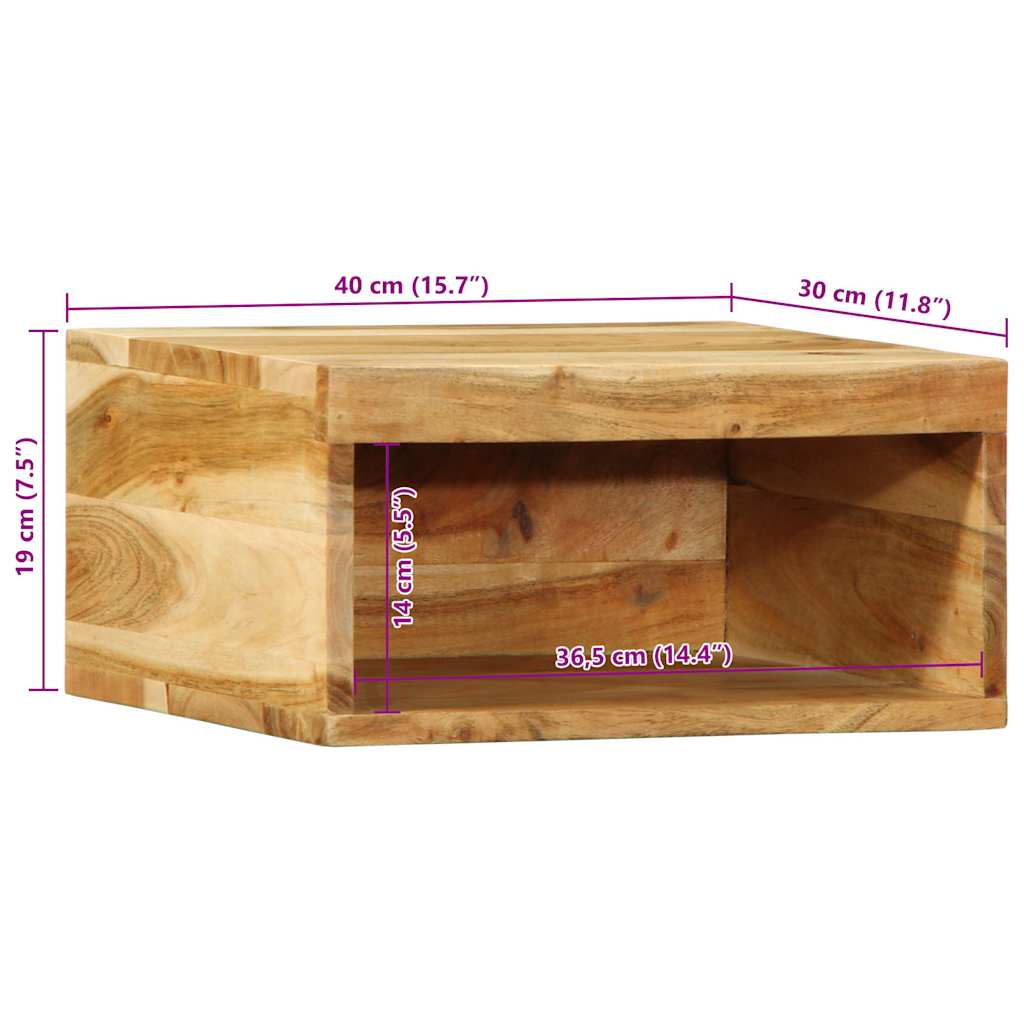Meubles TV muraux 2 pcs bois massif d'acacia - XIOS