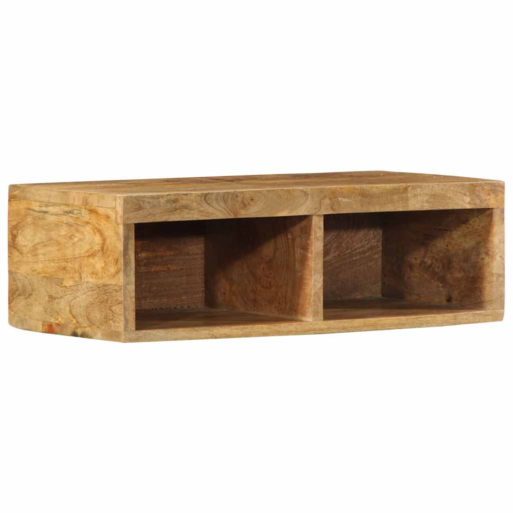 Meuble TV mural 60x30x19 cm bois massif de manguier brut - XIOS