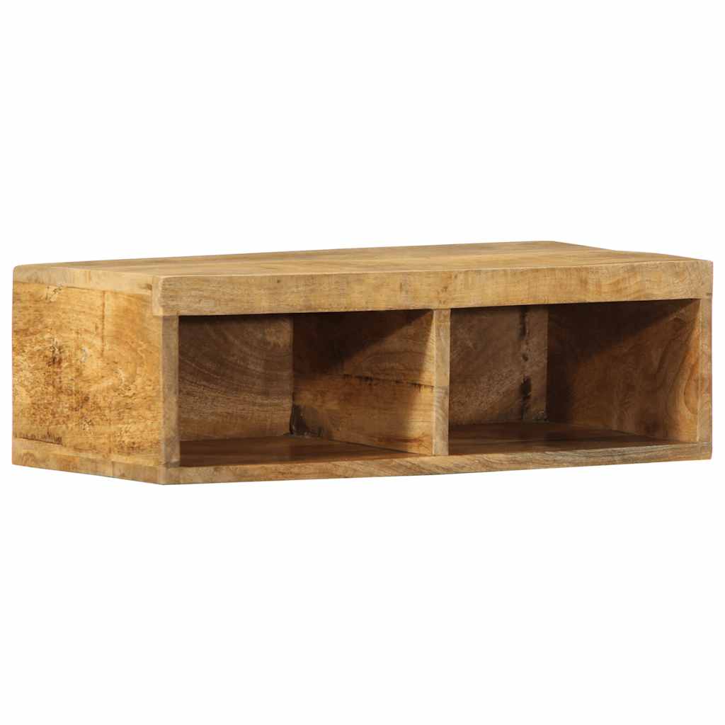 Meuble TV mural 60x30x19 cm bois massif de manguier brut - XIOS