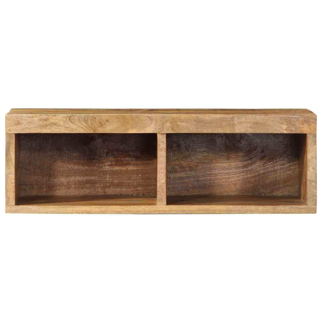Meuble TV mural 60x30x19 cm bois massif de manguier brut - XIOS