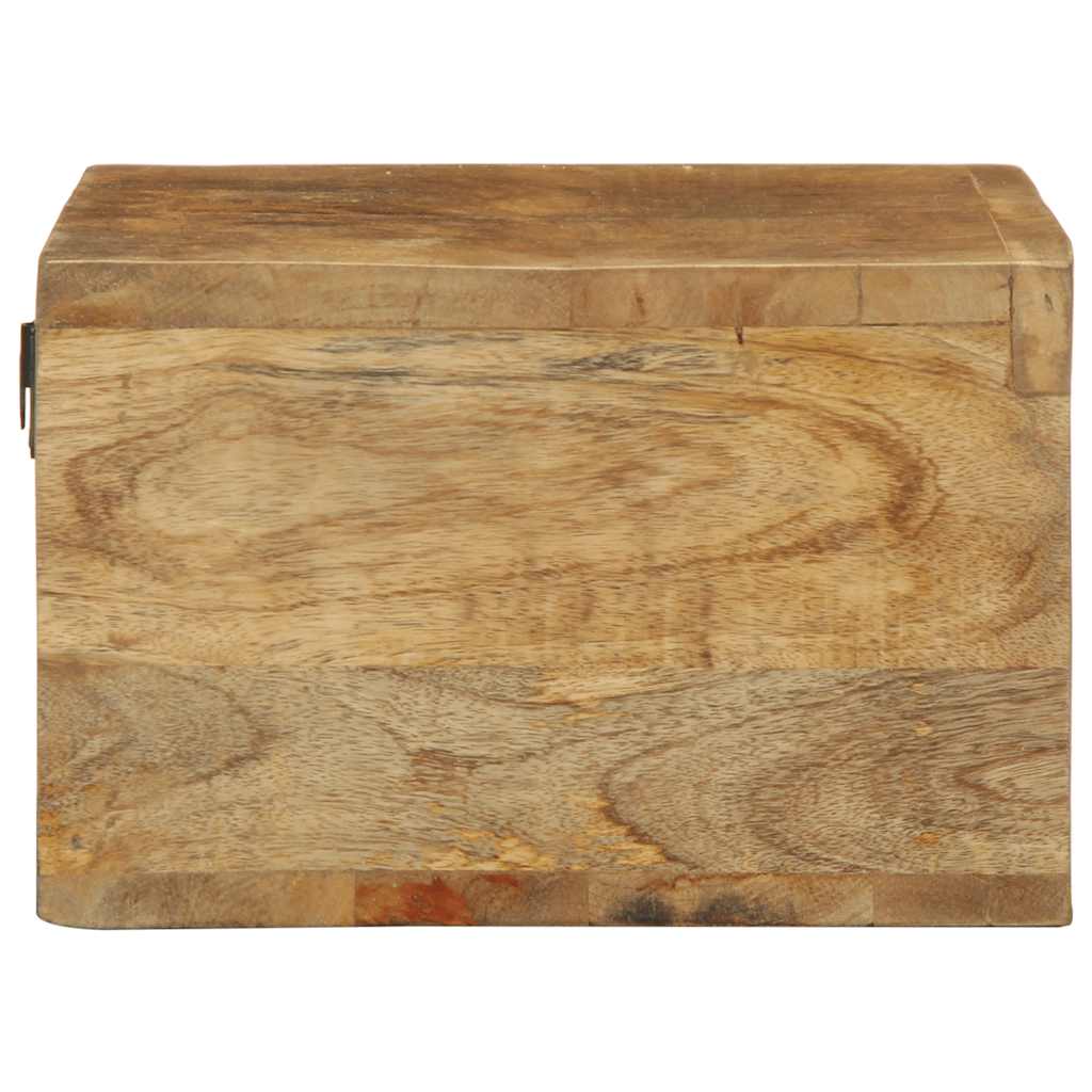 Meuble TV mural 60x30x19 cm bois massif de manguier brut - XIOS